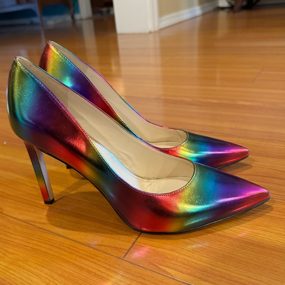 Nine West Tatiana Rainbow Ombre Pointed Toed Pumps - Picture 4 of 5